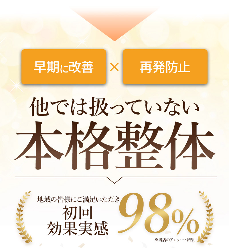 他では扱ってない本格整体